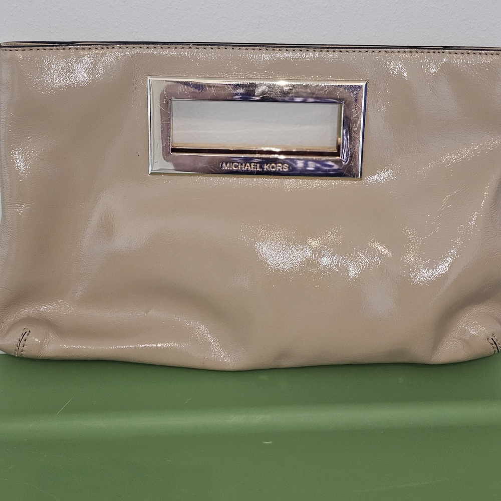 Michael Kors Beige Wristlet Clutch